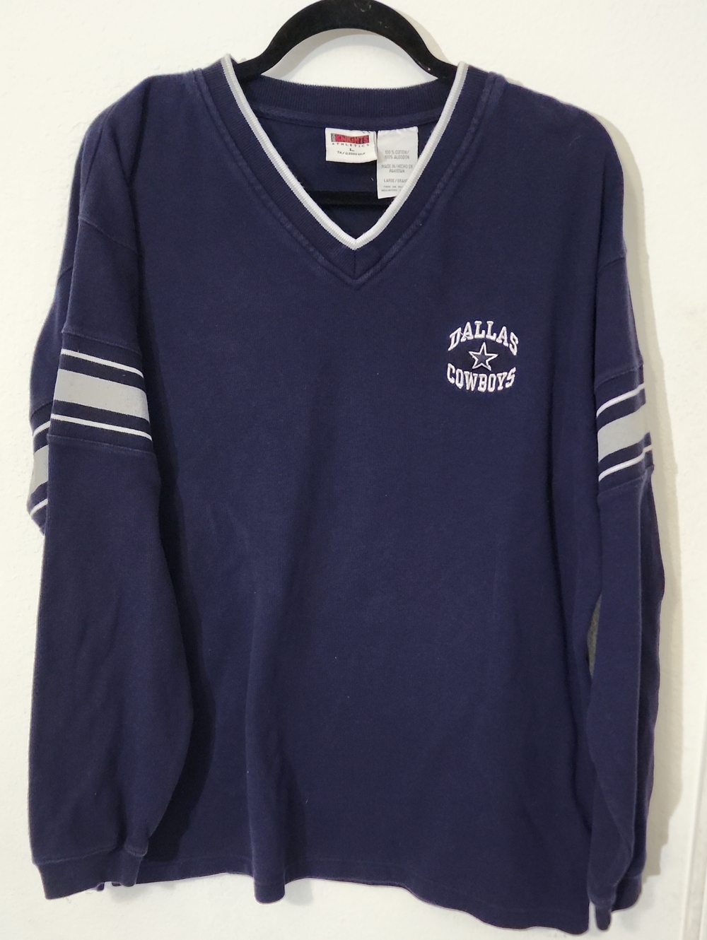 Vintage Y2K 2000 NFL Dallas Cowboys V-Neck Long-Sleeve Shirt